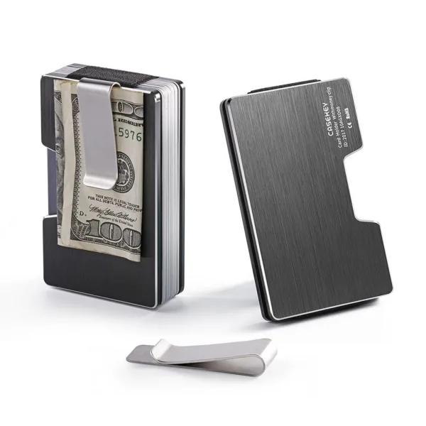 Porte-cartes métal avec pince à billet RFID - Le secur™