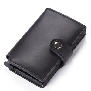 Porte-cartes en cuir et métal RFID - Le secur™