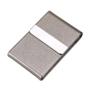 Porte-cartes compact en simili cuir et métal - Le rock™
