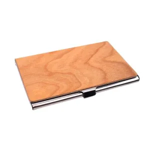 Porte-cartes fin en bois et métal - L’essentiel™
