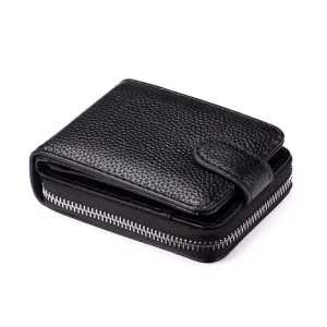Porte-cartes en véritable cuir à glissière RFID - Le secur™