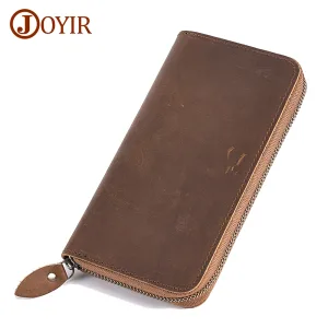 Portefeuille Carte En Cuir Véritable Oyir Pour Femme Blocage Rfid Portechéquier Et Monnaie