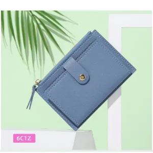 Porte-carte en cuir femme taupe