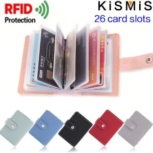 Portecartes En Cuir Rfid Femmes 26 Emplacements