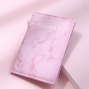 Porte Passeport À Motif De Marbre Pour Homme Et Femme