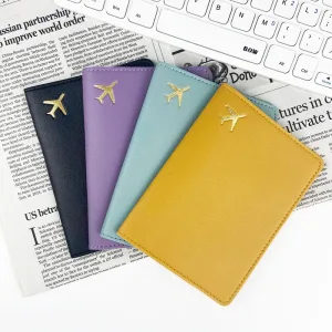 Étui De Protection Pour Passeport De Voyage En Cuir