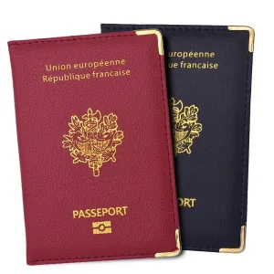 Étui De Protection Pour Passeport De Voyage En Cuir Synthétique Pour Homme Et Femme