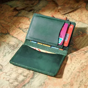 Porte-cartes de crédit au design vintage en cuir pour hommes et femmes