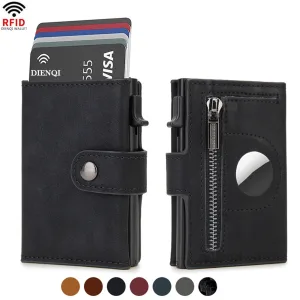 Porte Cartes pour hommes en fibre de carbone RFID pour Airtag